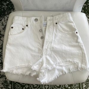 Zara White Shorts Size 0